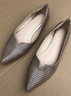 Plain All Season Elegant Polyester Holiday Pointed Toe Rubber Slip On Shallow Shoes Women's Shoes for Women