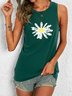 Plus Size Floral-Print Sleeveless Crew Neck Shirts & Tops
