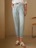 Plus Size Solid All Season Casual Pants